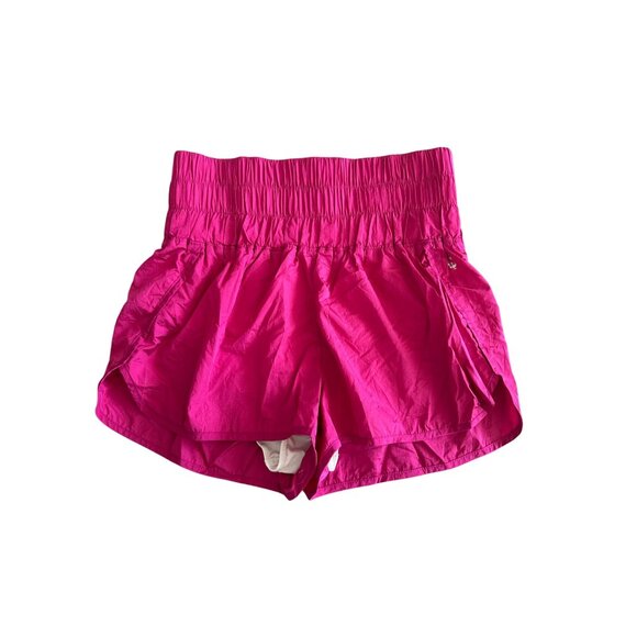 FREE PEOPLE Movement Pink The Way Home High Rise Shorts Size Large - Picture 1 of 5